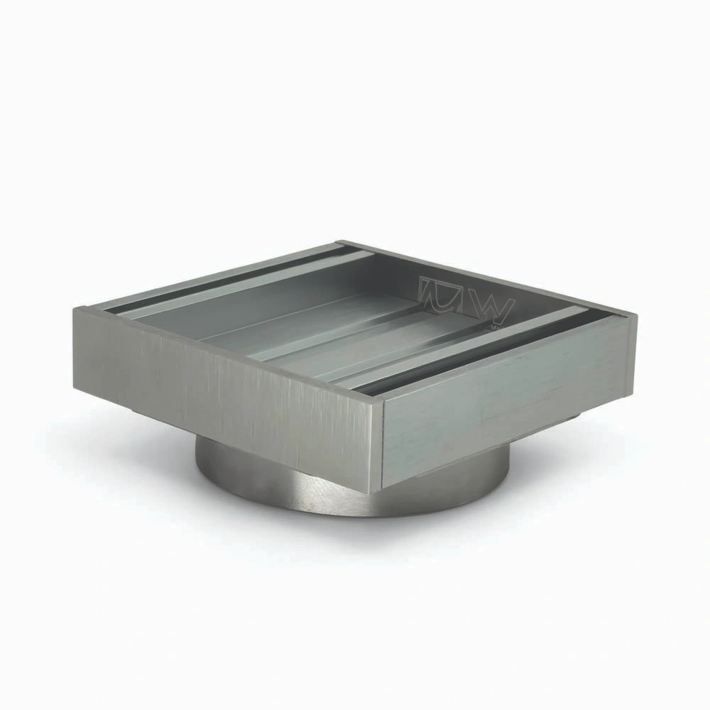 100*100*21mm Brushed Silver Ezy Flow Guard Floor Waste Insert