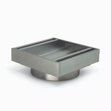 100*100*21mm Brushed Silver Ezy Flow Guard Floor Waste Insert