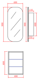 Olivia Mirror Cabinet OSV4090MW