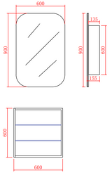 Olivia Mirror Cabinet OSV6090MW