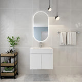 Olivia Oval Touchless 450 X 900 Frameless LED Mirror - Three Light Temperatures