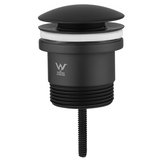 40mm Matt Black Pop Up Waste Universal Non Overflow