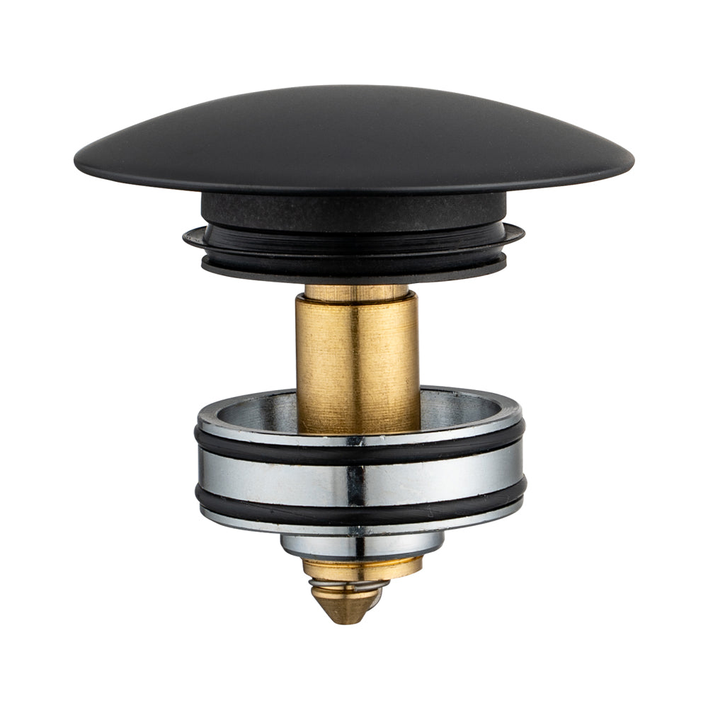 40mm Matt Black Pop Up Waste Universal Non Overflow