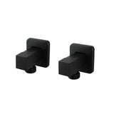 Bathroom Square Black 1/4 Turn Washing Machine Stop Tap(One Piece)