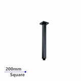200mm Black Ceiling Shower Arm