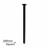 600mm Black Ceiling Shower Arm