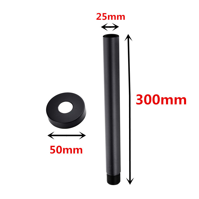 300mm Black Ceiling Shower Arm