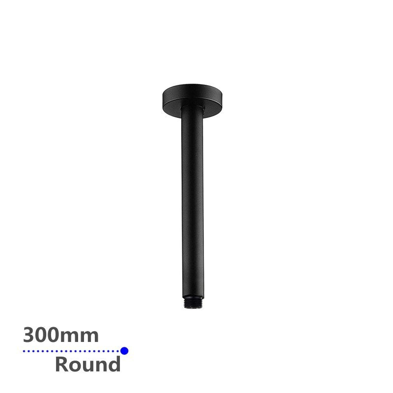 300mm Black Ceiling Shower Arm