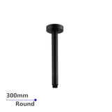 300mm Black Ceiling Shower Arm