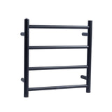 Black Heated Towel Rack 4 Bars