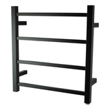 Black Heated Towel Rack 4 Bars