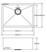 Stainless Steel Sink 600*450*220mm