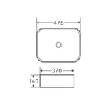 Qtro 48 Counter-top Rectangular Basin