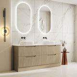 Fluted Rhea 1800mm Freestanding Cabinet - Natural Oak