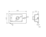 Fluted Rhea 400mm Wall-Hung Cabinet - Natural Oak