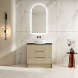 Fluted Rhea 900mm Freestanding Cabinet - Natural Oak