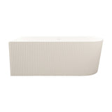 Rose V-Groove Corner Bathtub - Matt White