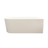 Rose V-Groove Corner Bathtub - Matt White