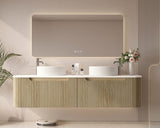 Rome 1800mm Wall-Hung Cabinet - Bur Oak