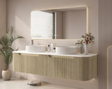 Rome 1800mm Wall-Hung Cabinet - Bur Oak