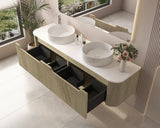 Rome 1800mm Wall-Hung Cabinet - Bur Oak