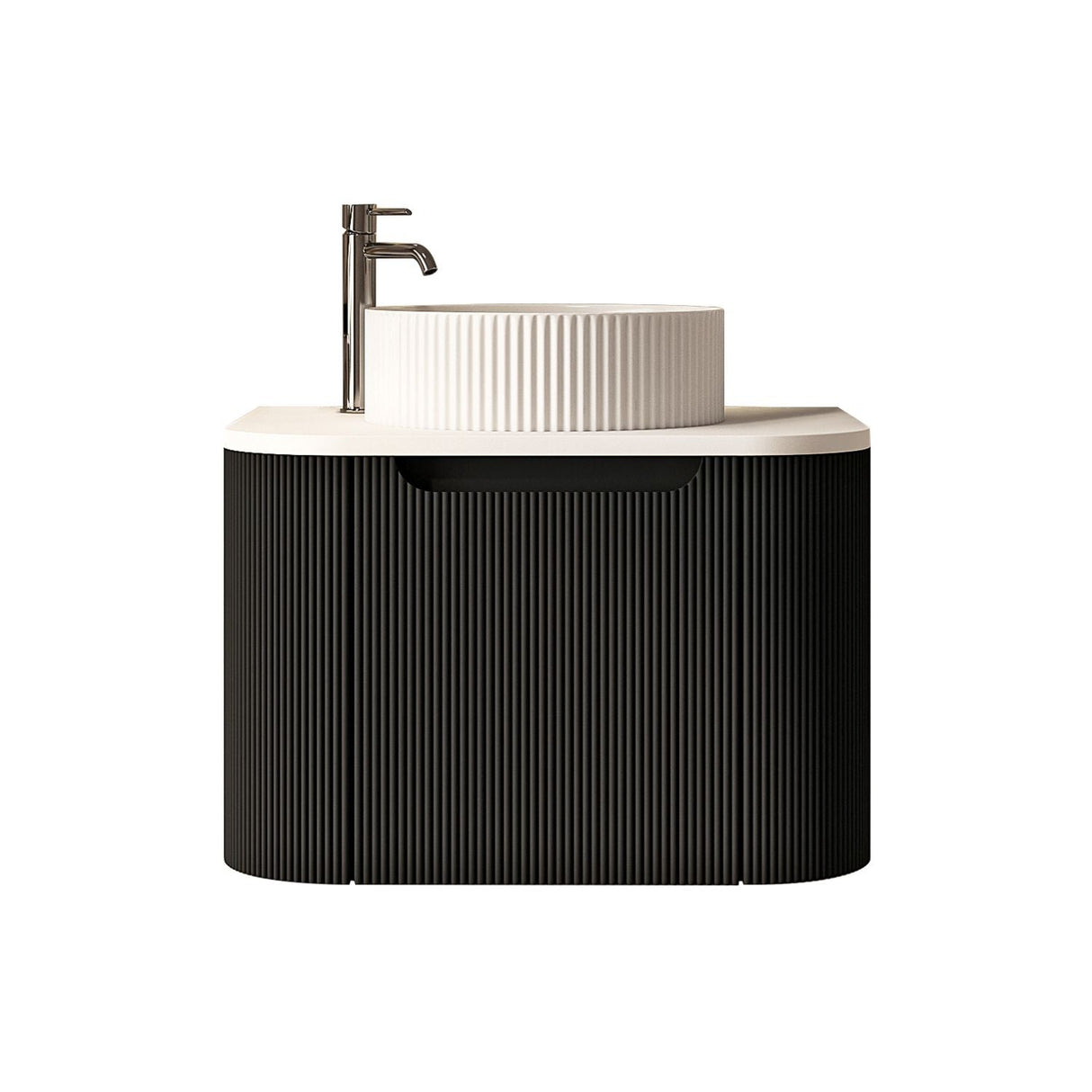 Rome 600mm Wall-Hung Cabinet - Matt Black