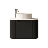 Rome 600mm Wall-Hung Cabinet - Matt Black