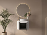 Rome 600mm Wall-Hung Cabinet - Matt White