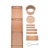 Wide Rose Gold Linear Floor Grate 800~900 (L) X 100 (W) MM
