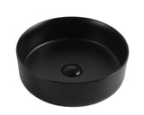Sasso 30 Counter-top Round Basin - Matt Black