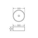 Sasso 31 Counter-top Round Basin - Touchline Black