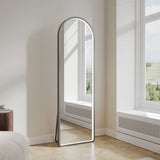 Saga 500×1600mm Freestanding LED Arch Mirror - Gun Metal