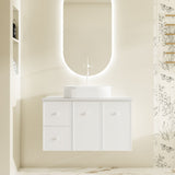 Seattle 900mm Wall-Hung Cabinet - Matt White
