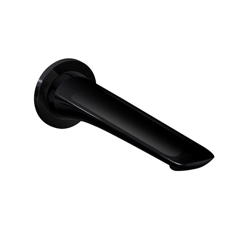 Bellino High Gloss Black Wall Bath/Spout