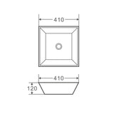 SQ 41 Above Counter Square Basin