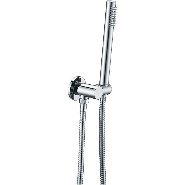 Chrome Shower Rail with Handheld Shower