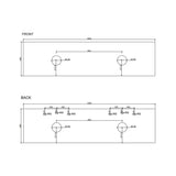 HERA 1800mm Wall-Hung Vanity - Tas Oak