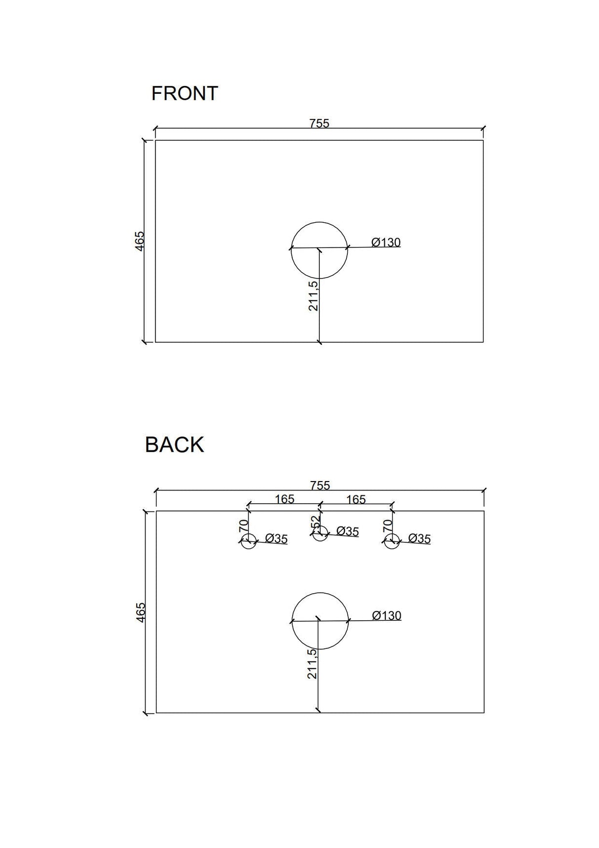 Seattle 750mm Wall-Hung Cabinet - Matt White