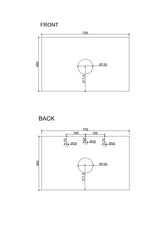 Seattle 750mm Wall-Hung Cabinet - Matt White