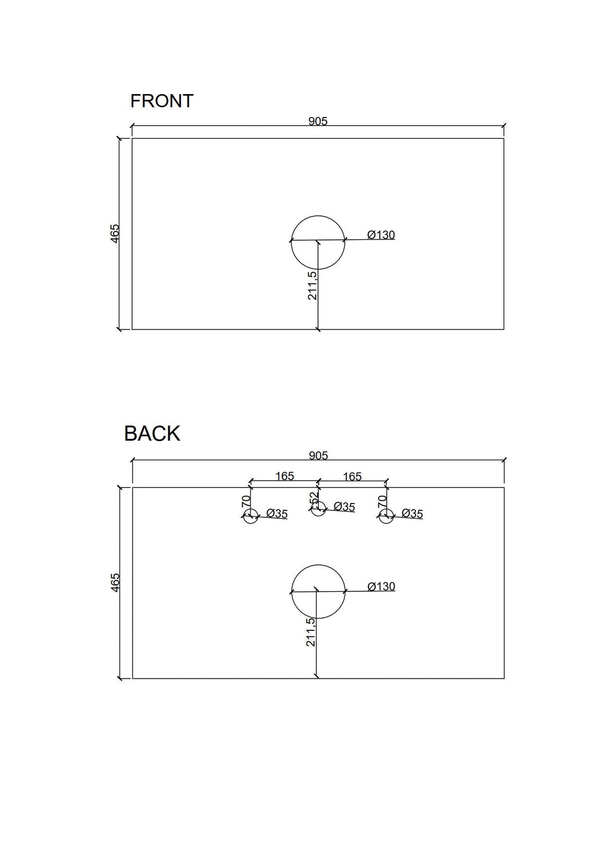 Seattle 900mm Wall-Hung Cabinet - Matt White
