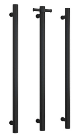 Vertical Single Towel Rail - Matt Black | Thermogroup