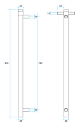 Vertical Single Towel Rail - Matt Black | Thermogroup