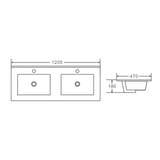 HERA 1200mm Wall-Hung Vanity - Tas Oak