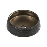 Trier 75 Counter-Top Round Basin - Bronze with Art Matt Black