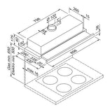 BLAUPUNKT 90CM SLIDEOUT UNDERMOUNT RANGE HOOD (STAINLESS STEEL)