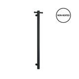 Vertical Single Towel Rail - Matt Black | Thermogroup