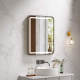 Venus 600×750 / 750×900 / 1200×750mm LED Rectangular Mirror – Gun Metal Frame