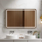 Venus 600×750 / 750×900 / 1200×750mm LED Rectangular Mirror – Brushed Nickel Frame