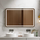Venus 600×750 / 750×900 / 1200×750mm LED Rectangular Mirror – Gun Metal Frame