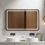 Venus 600×750 / 750×900 / 1200×750mm LED Rectangular Mirror – Matt Black Frame